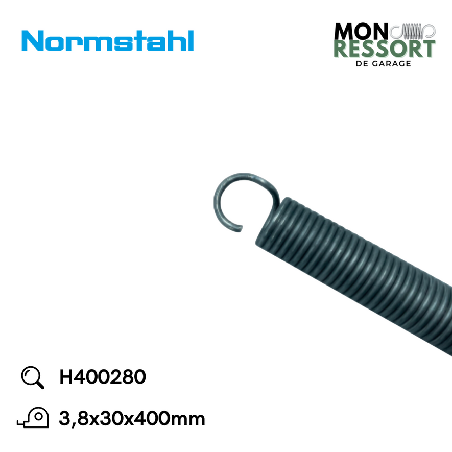 3,8x30x400 mm - Ressort de tension Normstahl H400280