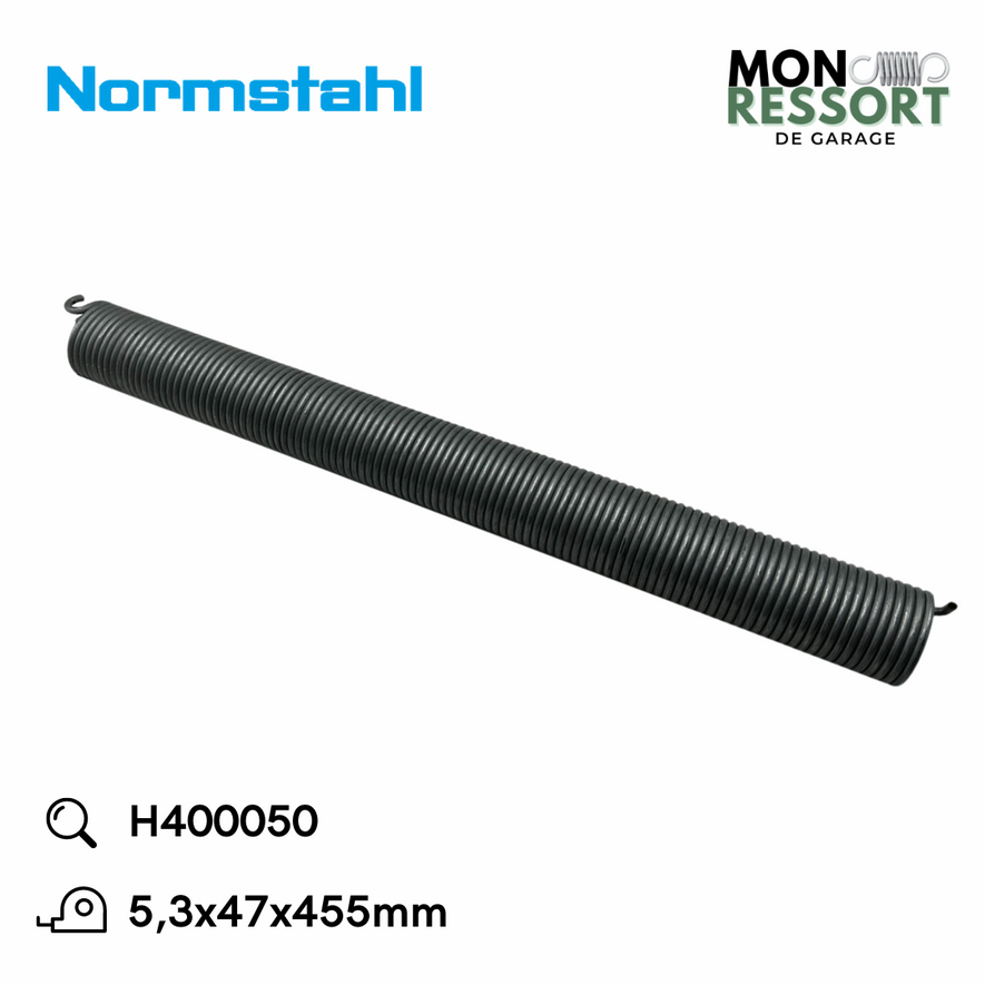 5,3x47x455 mm - Ressort de tension Normstahl H400050