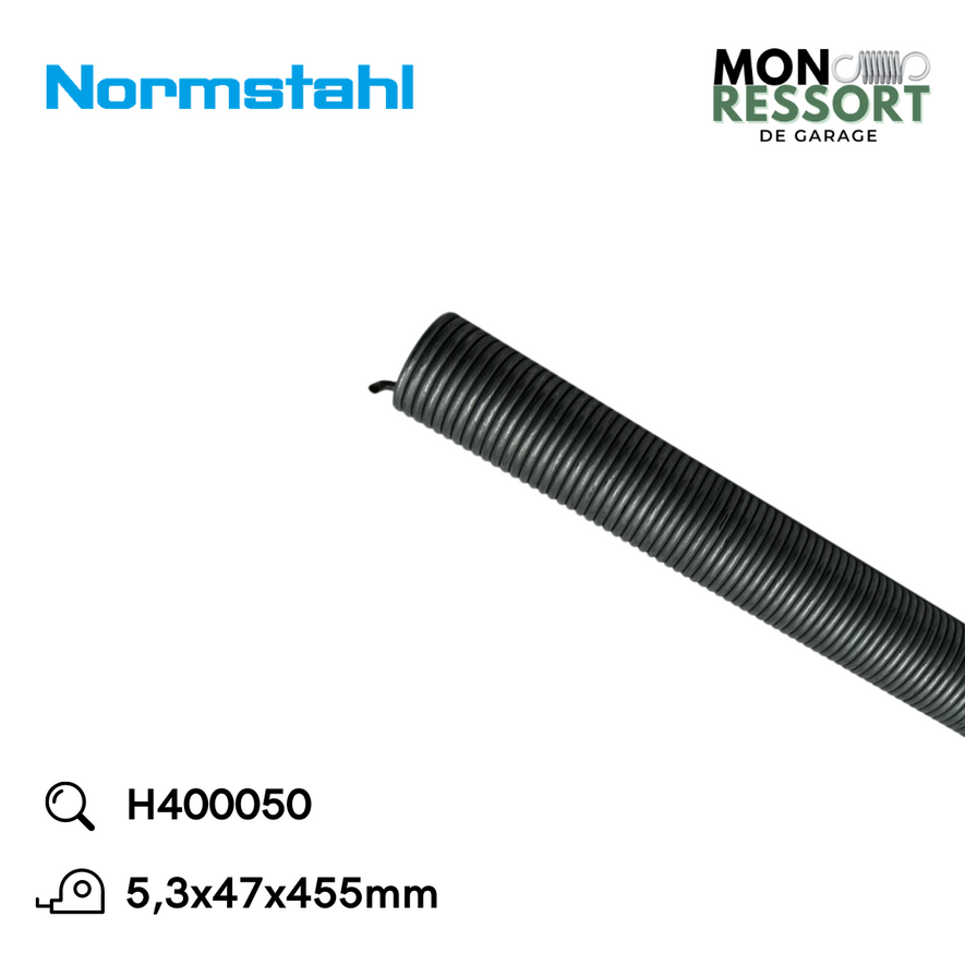 5,3x47x455 mm - Ressort de tension Normstahl H400050