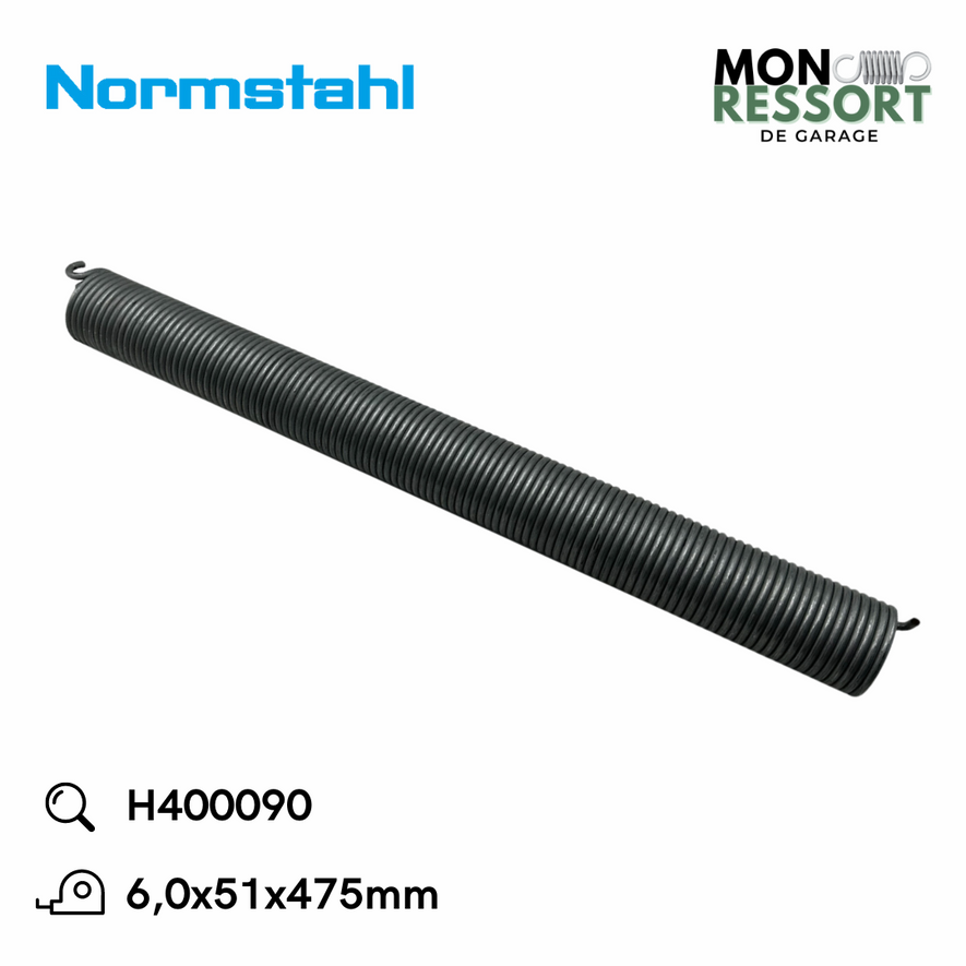 6,0x51x475 mm - Ressort de tension Normstahl H400090