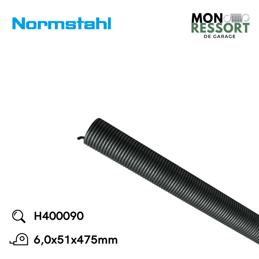 6,0x51x475 mm - Ressort de tension Normstahl H400090