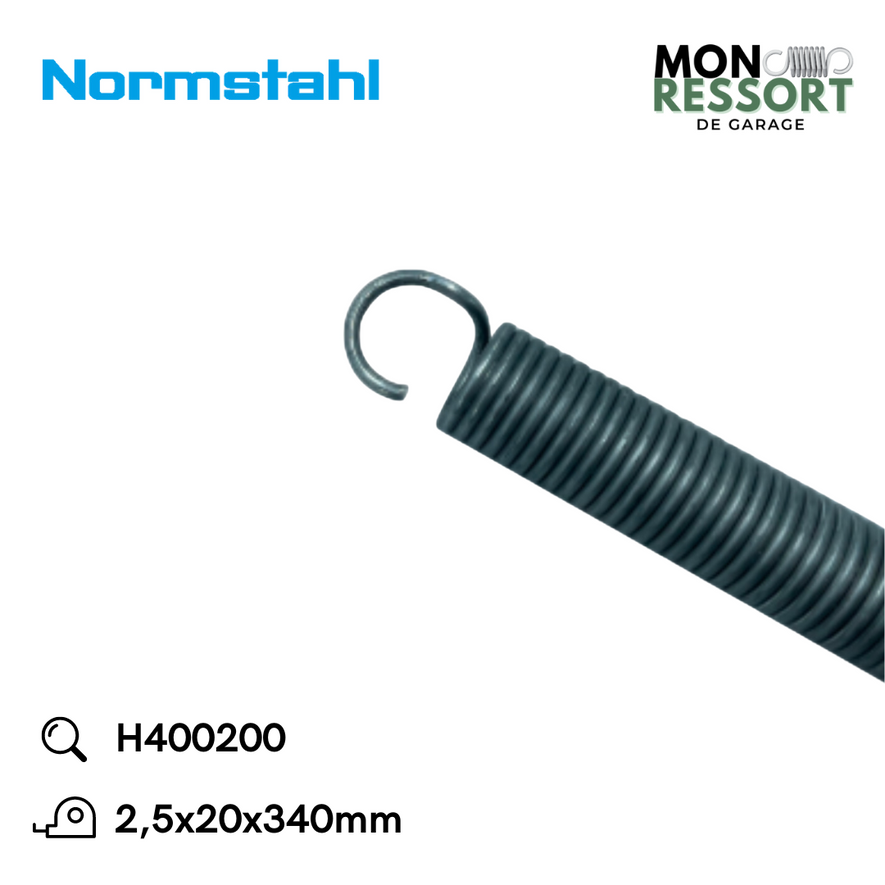 2,5x20x340 mm - Ressort de tension Normstahl H400200