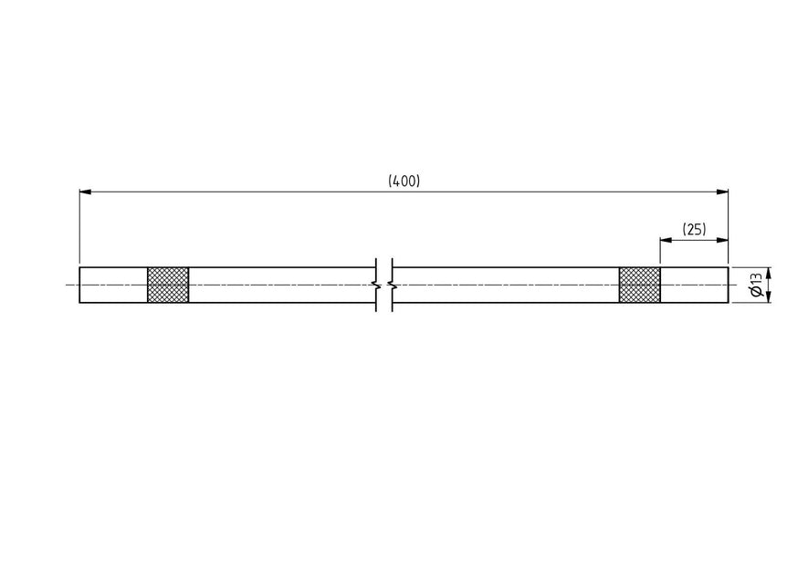 Barre de tension 400 mm pour ressort de torsion